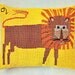 50s Needlepoint Lion Pillow pdf Pattern