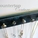 Jewelry Necklace Organizer Rack beautiful, quality knobs mounted on gorgeous black and blue hand-painted board