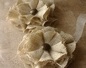 Light Color Burlap Magnetic Tie Backs Flowers