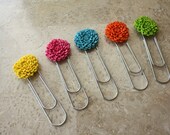 Cabochon Flower Bookmark Jumbo Clip
