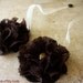 Chocolate Brown Color Burlap Magnetic Tie Backs Flowers