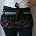 Utility Apron in black, red, white, grey floral with 8 pockets and hook