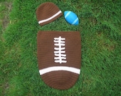 SALE: Crochet Football Baby Cocoon & Hat Set Pattern - TupeloHoneys