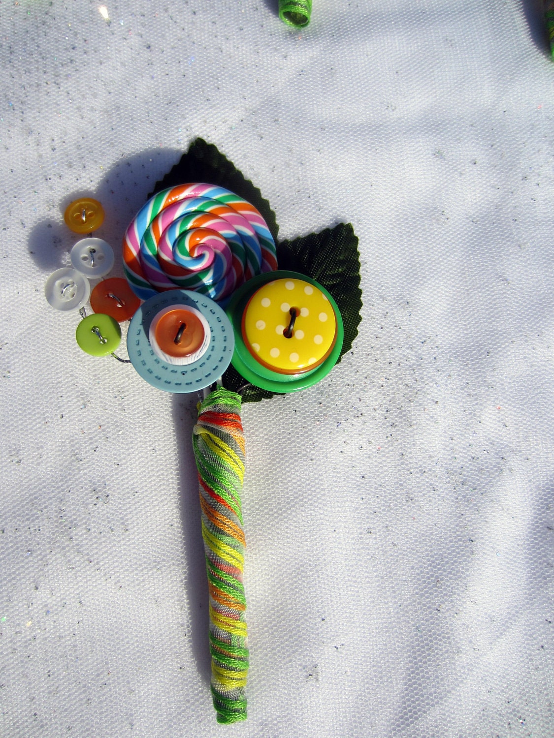 Lollipop Love Wedding Button Bouquet & Grooms Buttonhole