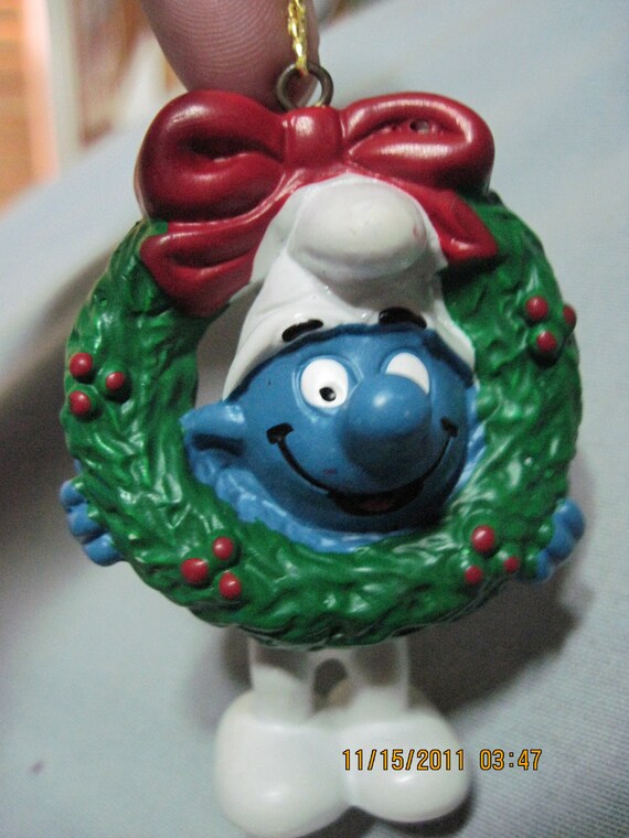 on sale vintage christmas ornament smurf by on sale vintage christmas ornament smurf by