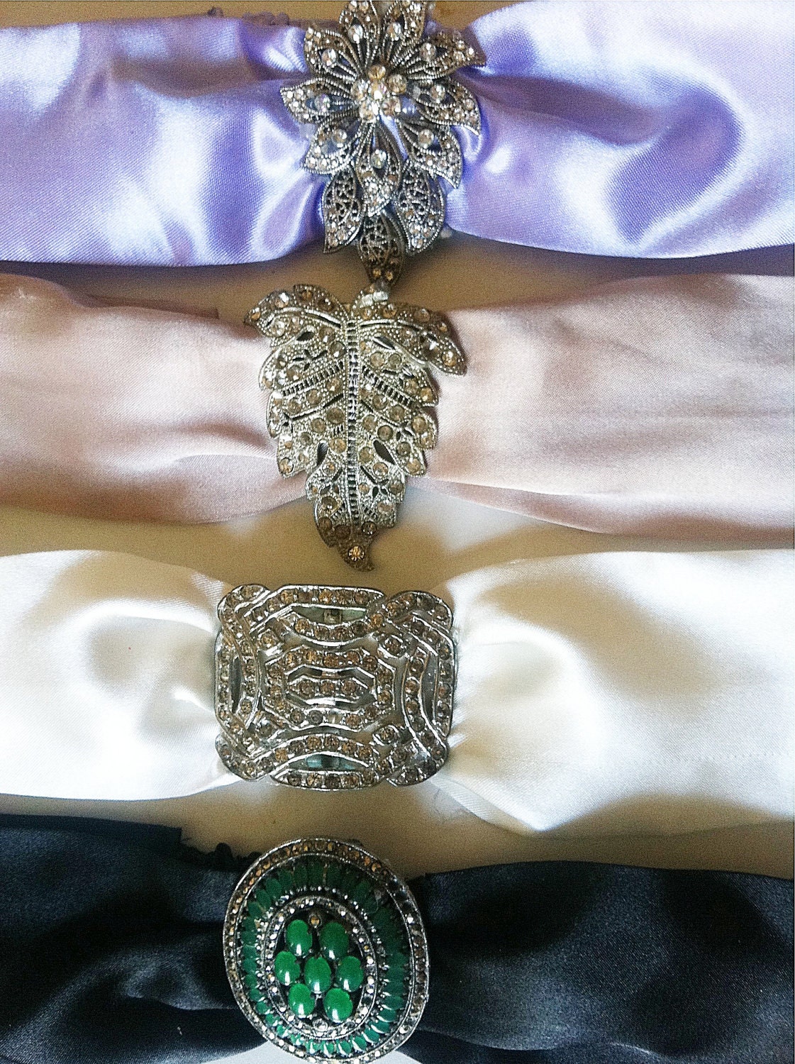 1920's Style Art Deco Lavender Rhinestone and Silk Head Wrap/Turban -Vintage Bride Antique Wedding The Great Gatsby