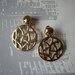 MONET Clip Earrings Gold Tone Dangle Vintage
