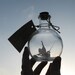 Fairy Bottle - Silvermist Faerie, Translucent with Black Wings MADE TO ORDER