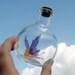 Fairy Bottle - Toadstool Faerie, Light Orange with Purple Wings MADE TO ORDER
