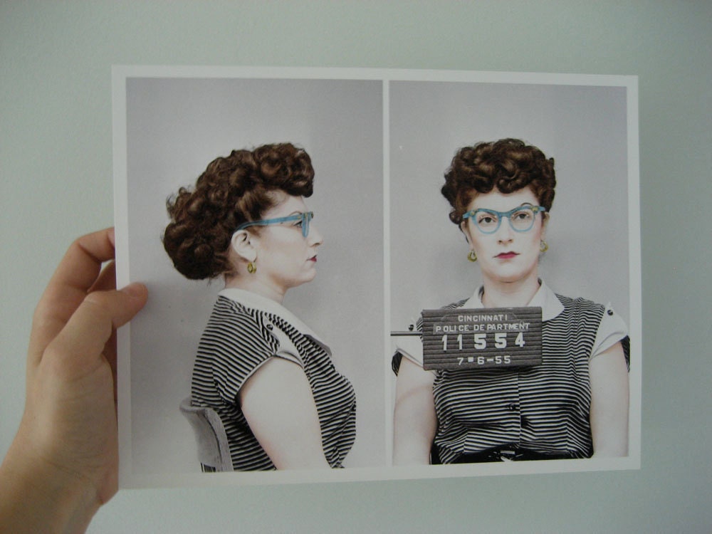 VINTAGE MUGSHOT PRINT