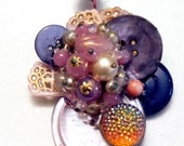 Brooch Winter in Purple