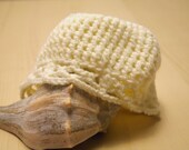 Cream Coloured Crocheted Infant Hat