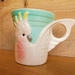 colourful retro bird mug /coffee cup
