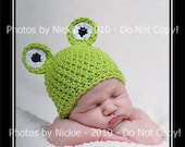 PDF CROCHET PATTERN Froggy Baby Beanie Photo Prop Hat 6 Sizes Preemie Through 5 Years Sell What You Make