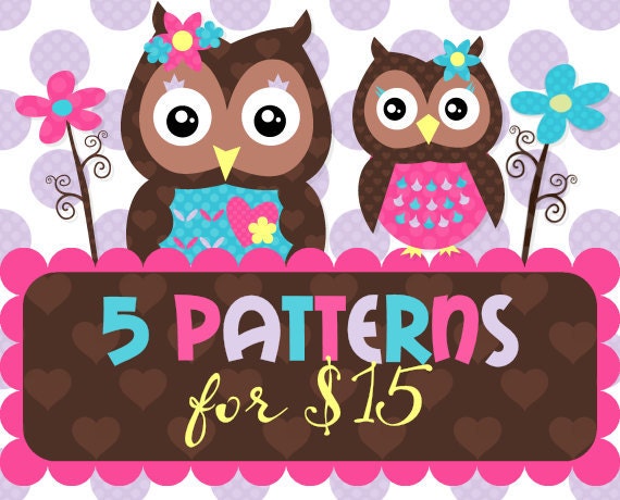 PATTERN PACK Pick Any Five Crochet Patterns for 15 Dollars PDF Files Emailed To You Sell What You Make