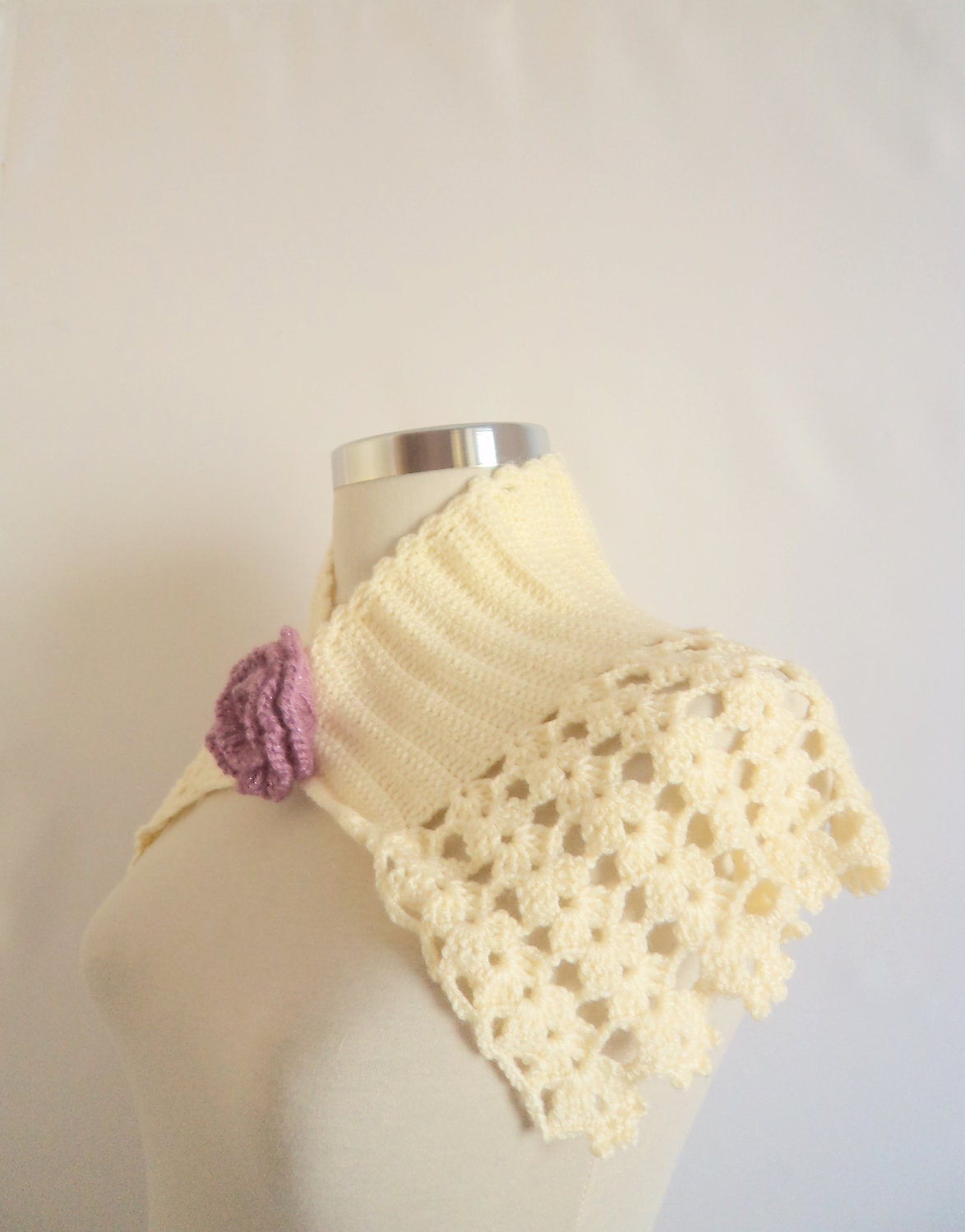 SCARVES Collar necklace Ivory Bride Shawl Shrug Stole Wrap cowl Scarf Accessories gif for you christmas new season