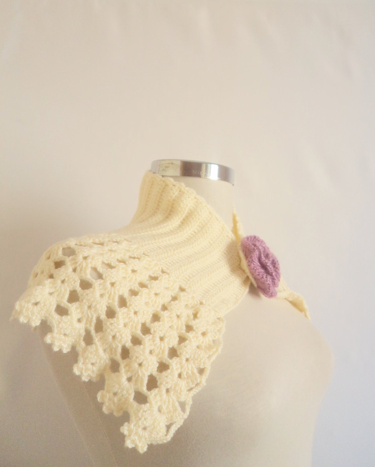 SCARVES Collar necklace Ivory Bride Shawl Shrug Stole Wrap cowl Scarf Accessories gif for you christmas new season