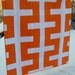 Modern Quilt, Equilibrium, in orange and white