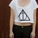 Deathly Hallows Crop Top in Cream