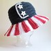 CROCHET PATTERN - Stars & Stripes - an American flag, 4th of July, summer/sun hat in 4 sizes (Toddler - Adult) - Instant PDF Download