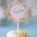 Pink Floral Shabby Chic Printable Cupcake Toppers