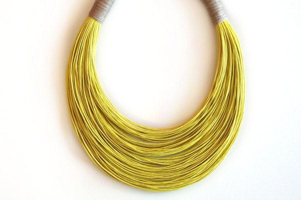 Yellow  Sunny Statement Necklace