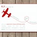 Airplane Birthday Party Invitation - perfect for an aviation birthday and can be custom designed for any color scheme (DEPOSIT)