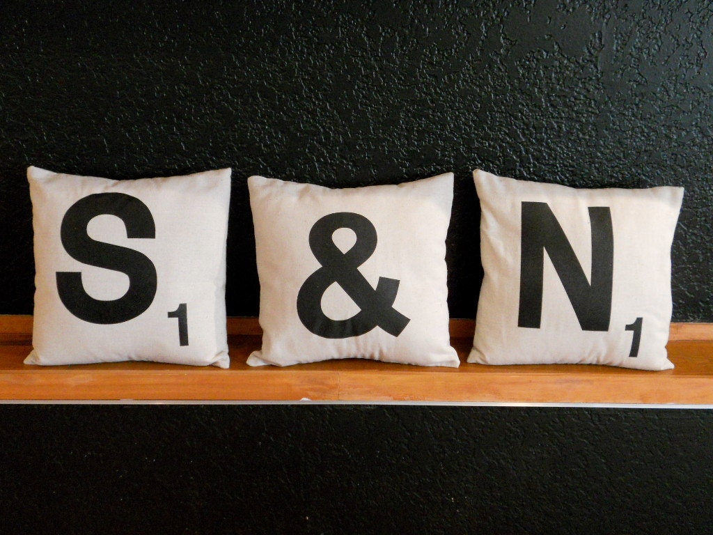 Any One Scrabble Letter Pillow Cover-14x14 inch case only