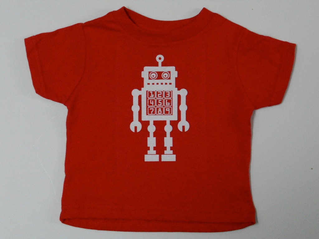 Robot Toddler T-Shirt - Red Tee