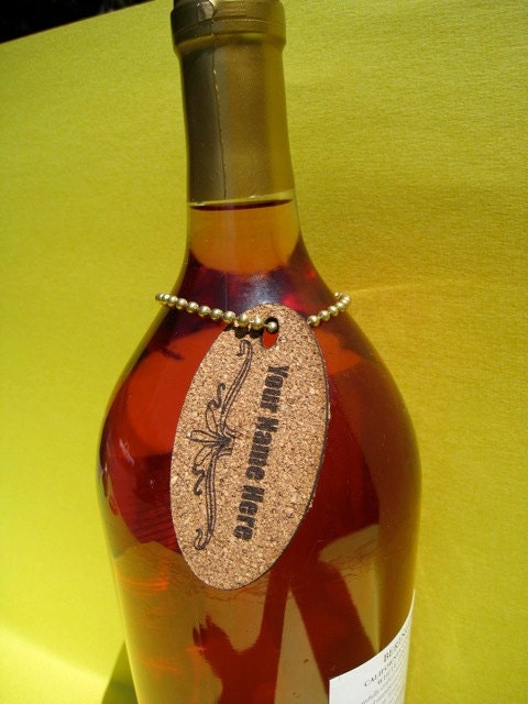 Set of 24 cork tags, your choice of design and style