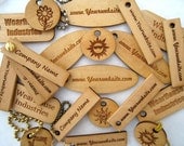 laser engraved wood tags   (set of 24)