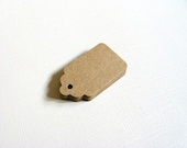 30 Small Kraft Tags, Gift Tags, Party Favor Tags, Scalloped, Price Tags, Mini Kraft Tags