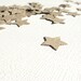 200 Punched Kraft Stars, Confetti, Party Decor, Papercrafting