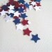 200 Punched Red, White and Blue Stars, Confetti, Memorial Day, 4th of July, Patriotic