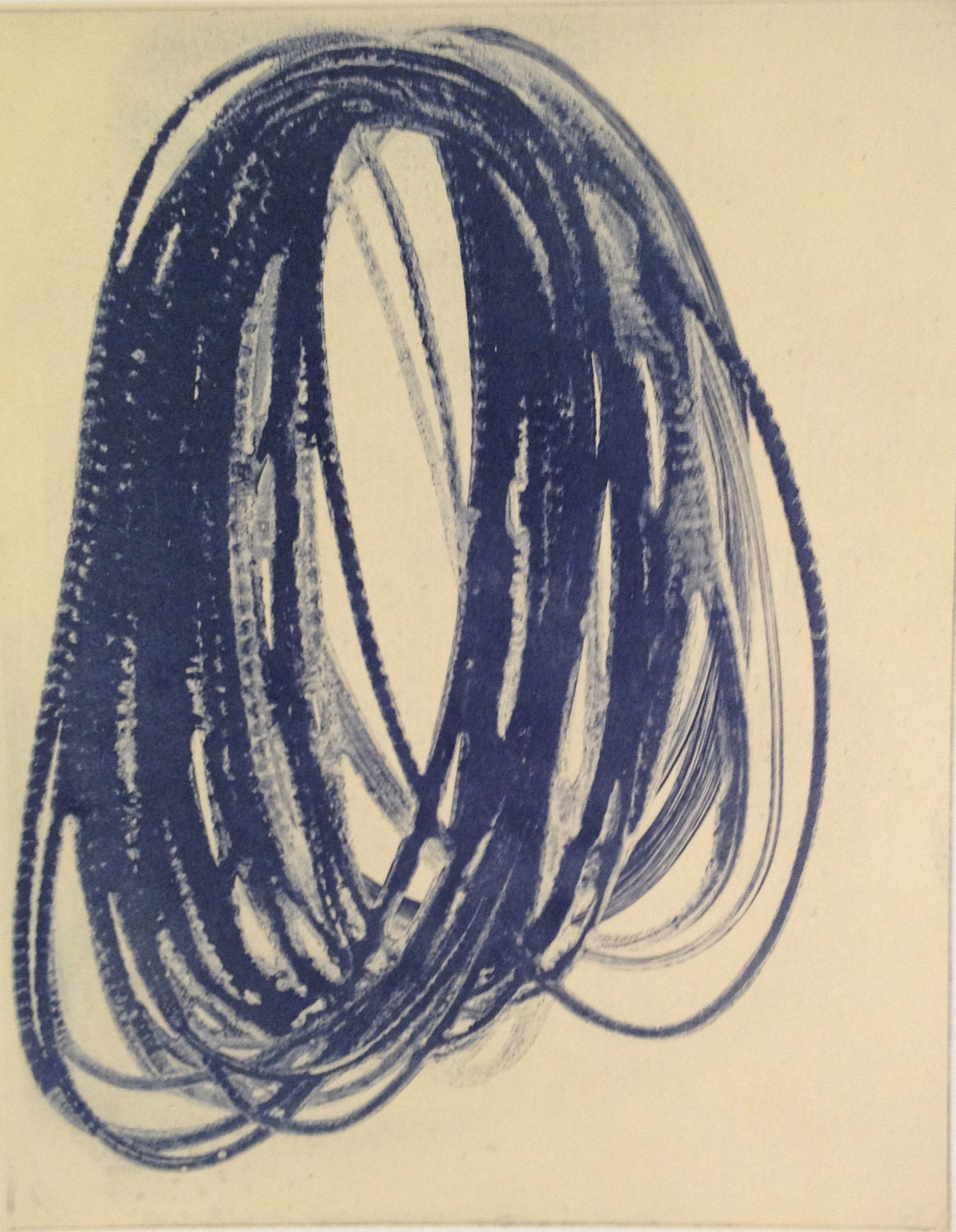Etching Art Print . Modern Home Decor: Timing (in Navy Blue) Print Size 13" x 17" ... Free Shipping