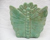 VINTAGE California Pottery Butterfly Vase Planter
