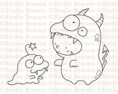 Digital stamp -- Friendly Monsters