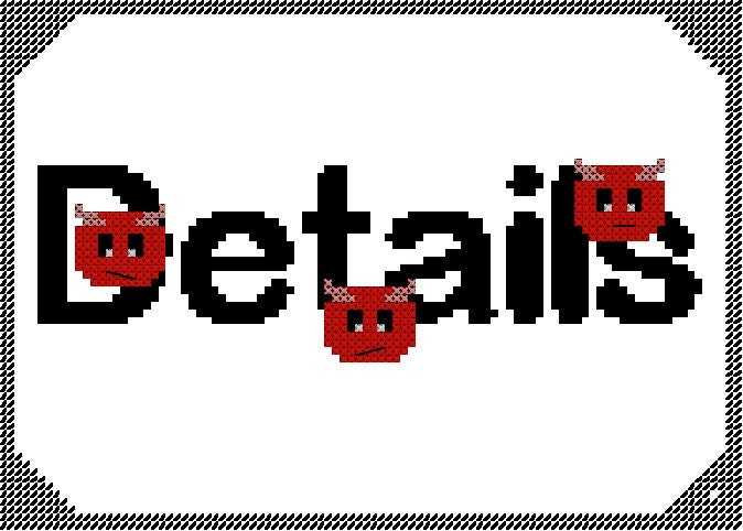 Cross Stitch Pattern Devil's in the Details