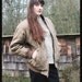 vintage LEATHER JACKET Distressed QUILTED Bomber Aviator Equestrian Style