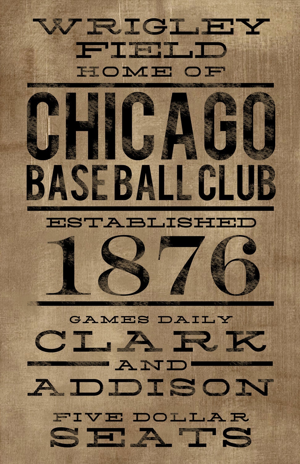Vintage Cubs Wall Decor