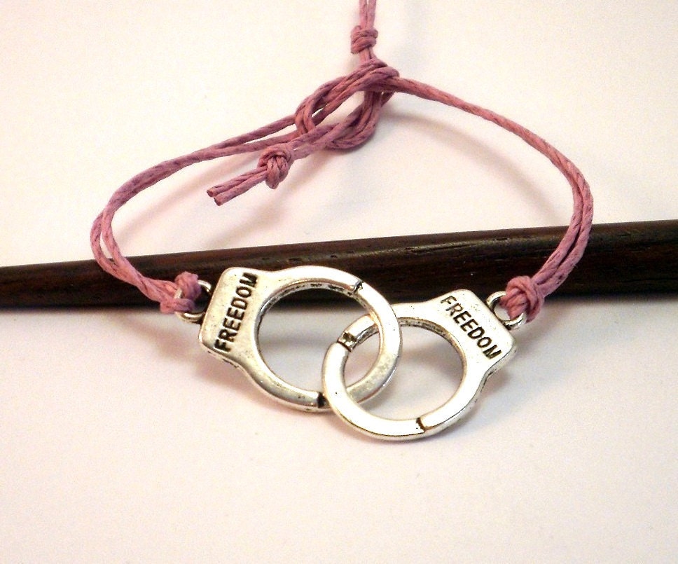 Handcuff Adjustable Bracelet on Cotton Thread, in many colors - SoBad Collection Bijotti&Ciciotti