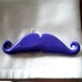 Purple Mustache Cufflinks Handlebar Style Handmade - wedding favors, groomsmens gifts, wedding gift, grooms, holiday favors