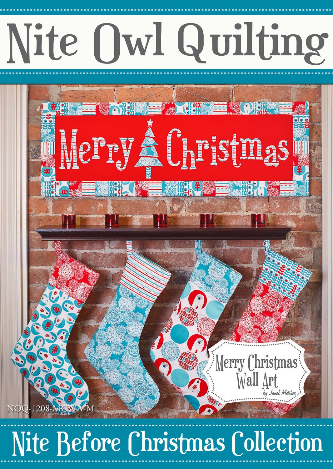 Nite Before Christmas Merry Christmas Applique Wall Art PDF pattern