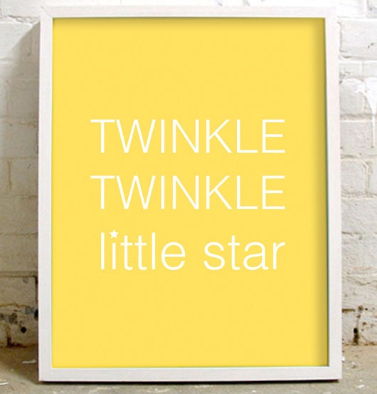 Twinkle Twinkle Little Star - Baby - 11x14 print