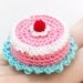Mini Crochet Cake Ring - pink