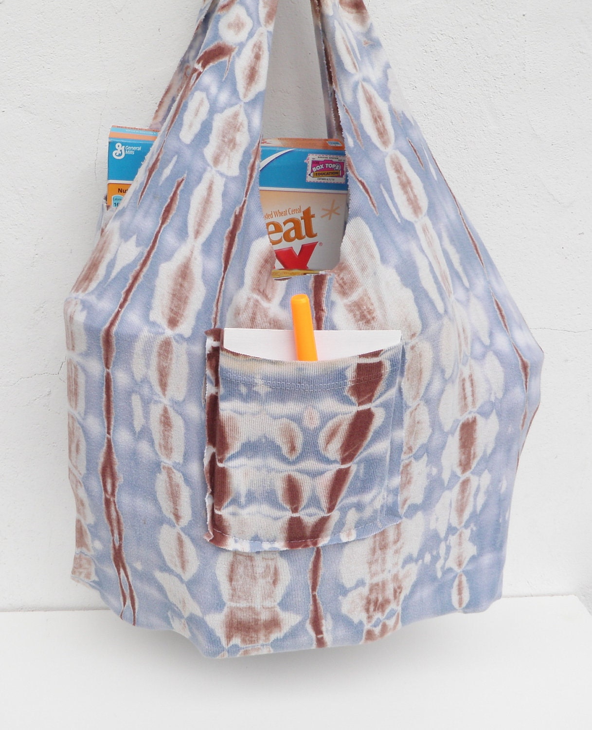 Reusable Shopping Bag Tote Eco Friendly Tie Dye T-Shirt Bag FREE Shipping