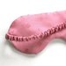 Sleep Mask Eyemask Lingerie / Aquamarine Rainbow Pink Vintage Jacquard - Anya Private Eye Sleep Mask