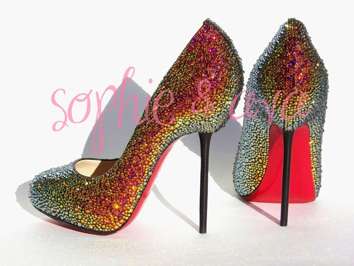 Swarovski Crystal Shoes - Strassing Service (Specializing in Christian Louboutin) Sophie & Ava - SophieAndAva