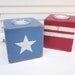 Americana, July 4th, Patriotic Stars and Stripes, Red White and Blue decor - 4th of July Candle