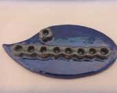Drop of Oil Handmade Ceramic Chanukah Menorah